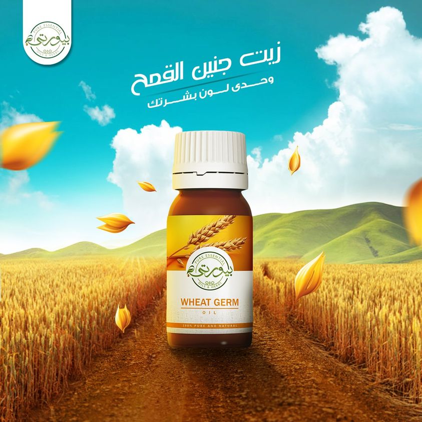 زيت جنين القمح (Triticum vulgare) العضوي والتقليدي
