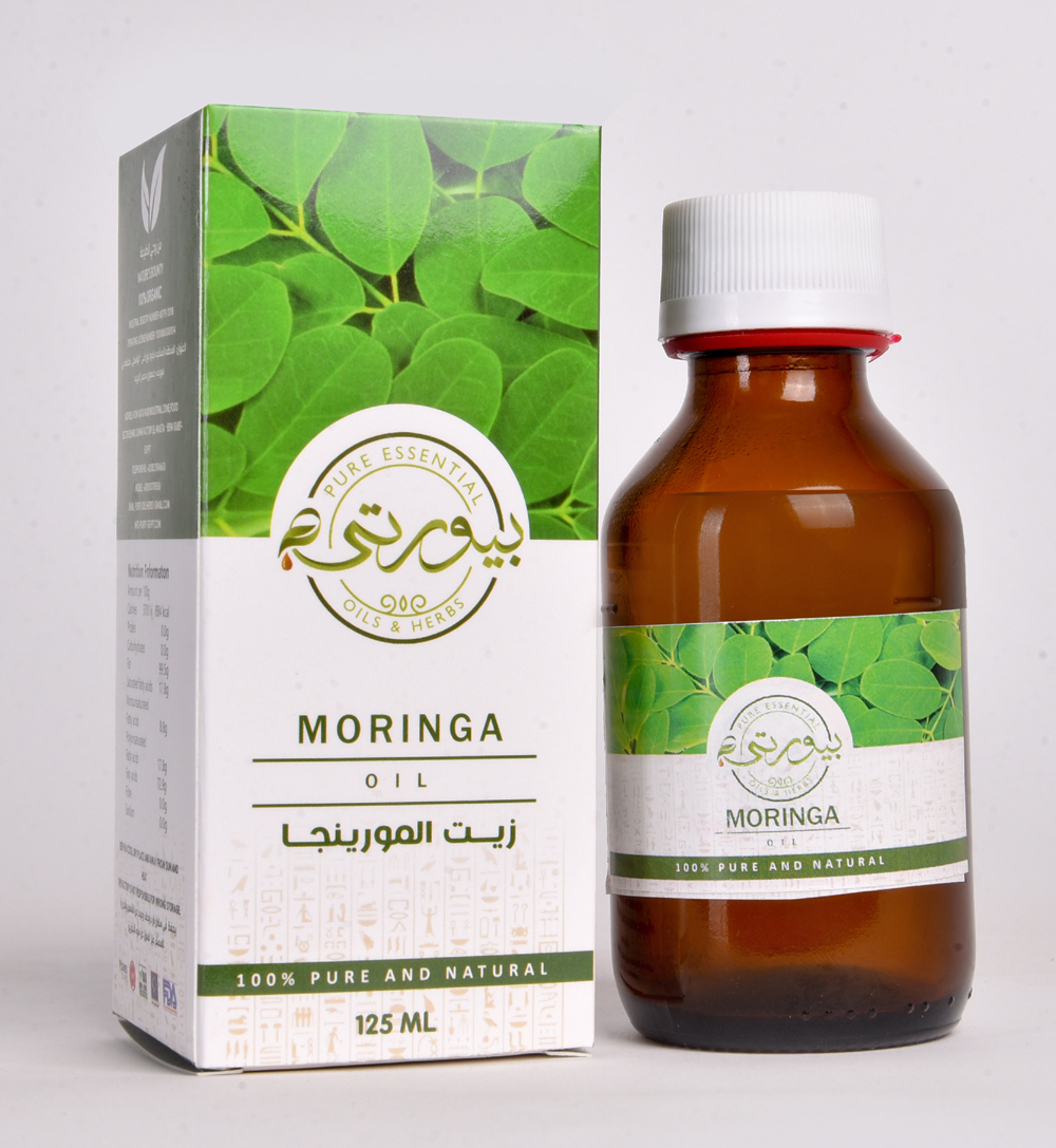 زيت بذور المورينغا العضوي والتقليدي — عبوات استهلاكية