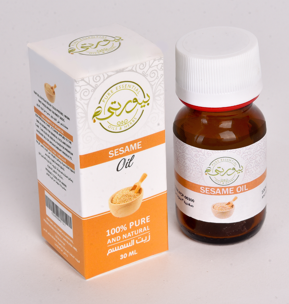 زيت بذور السمسم (Sesamum indicum) العضوي والتقليدي